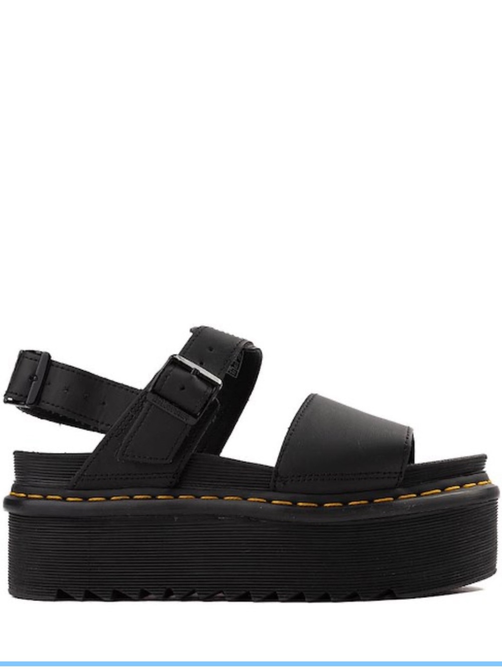 Dr. Marten Voss Platform Black Leather Buckle Sandals size 8